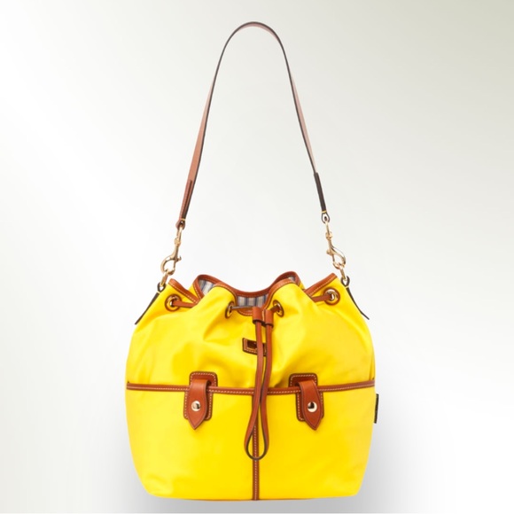 Dooney & Bourke Bags Dooney Bourke Large Drawstring Yellow Bucket